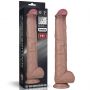 14.5'' Dual Layered Bendable Silicone Cock XXL(Flesh) - 2