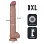 14.5'' Dual Layered Bendable Silicone Cock XXL(Flesh) - 4