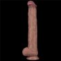 14.5'' Dual Layered Bendable Silicone Cock XXL(Flesh) - 3