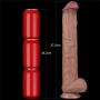 14.5'' Dual Layered Bendable Silicone Cock XXL(Flesh) - 15