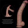 14.5'' Dual Layered Bendable Silicone Cock XXL(Flesh) - 18