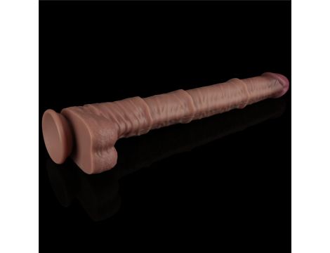 16'' Dual Layered Bendable Silicone Cock XXL(Flesh) - 7