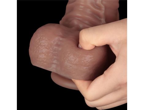 16'' Dual Layered Bendable Silicone Cock XXL(Flesh) - 18