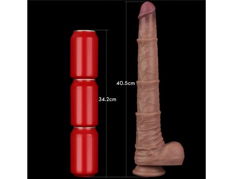 16'' Dual Layered Bendable Silicone Cock XXL(Flesh) - 14