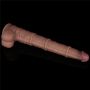 16'' Dual Layered Bendable Silicone Cock XXL(Flesh) - 11