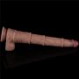 16'' Dual Layered Bendable Silicone Cock XXL(Flesh) - 12