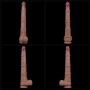 16'' Dual Layered Bendable Silicone Cock XXL(Flesh) - 16