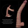 16'' Dual Layered Bendable Silicone Cock XXL(Flesh) - 18