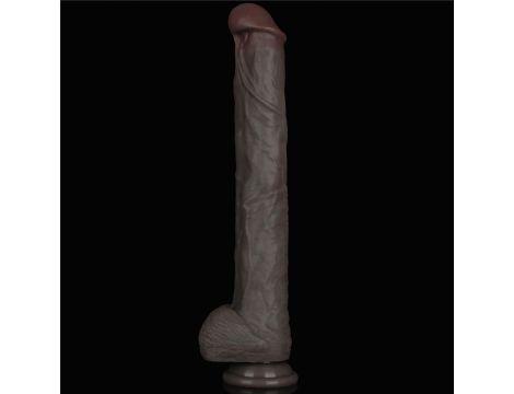 14.5'' Dual Layered Bendable Silicone Cock XXL(Black) - 3