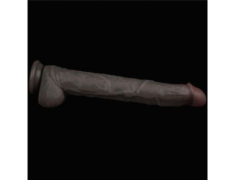 14.5'' Dual Layered Bendable Silicone Cock XXL(Black) - 8