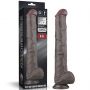 14.5'' Dual Layered Bendable Silicone Cock XXL(Black) - 3