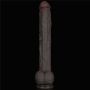14.5'' Dual Layered Bendable Silicone Cock XXL(Black) - 6