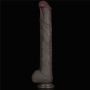14.5'' Dual Layered Bendable Silicone Cock XXL(Black) - 4