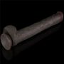 14.5'' Dual Layered Bendable Silicone Cock XXL(Black) - 17
