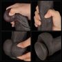 14.5'' Dual Layered Bendable Silicone Cock XXL(Black) - 16