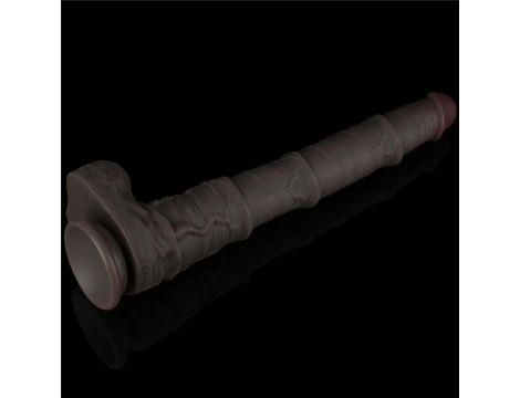 16'' Dual Layered Bendable Silicone Cock XXL(Black) - 11
