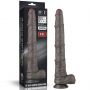 16'' Dual Layered Bendable Silicone Cock XXL(Black) - 5