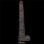 16'' Dual Layered Bendable Silicone Cock XXL(Black) - 6