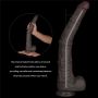 16'' Dual Layered Bendable Silicone Cock XXL(Black) - 10