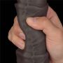 16'' Dual Layered Bendable Silicone Cock XXL(Black) - 13