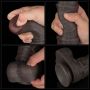 16'' Dual Layered Bendable Silicone Cock XXL(Black) - 18