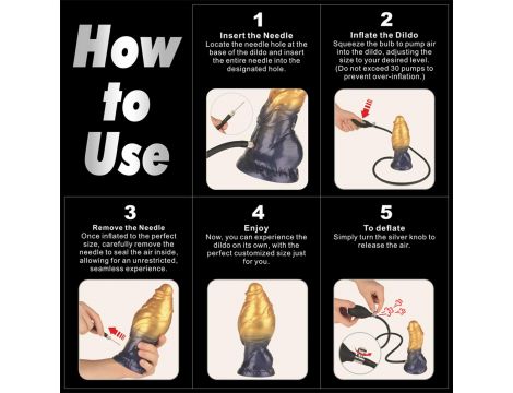 7.5'' Dual Density Silicone Inflatable Dildo - 15