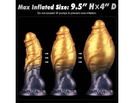 7.5'' Dual Density Silicone Inflatable Dildo - 17