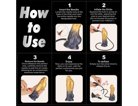 8'' Dual Density Silicone Inflatable Dildo - 14