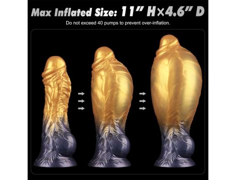 8'' Dual Density Silicone Inflatable Dildo - 17