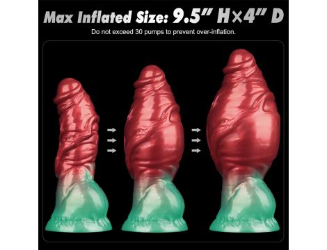7.5'' Dual Density Silicone Inflatable Dildo - 14