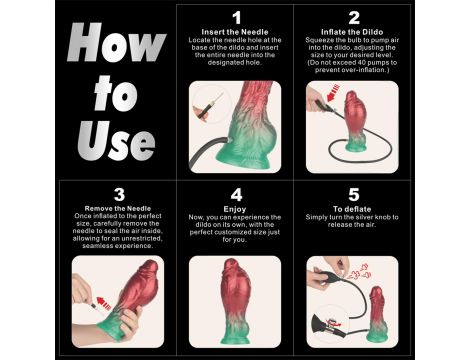 8'' Dual Density Silicone Inflatable Dildo