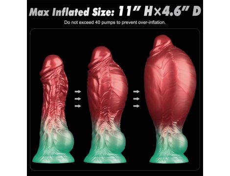 8'' Dual Density Silicone Inflatable Dildo - 16