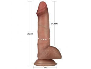 7.5'' Sliding Skin Pro Dual Layer Silicone Dong