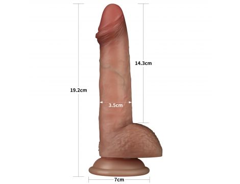 7.5'' Sliding Skin Pro Dual Layer Silicone Dong