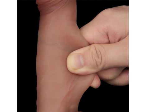 7.5'' Sliding Skin Pro Dual Layer Silicone Dong - 9
