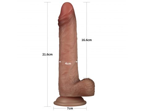 8.5'' Sliding Skin Pro Dual Layer Silicone Dong - 6