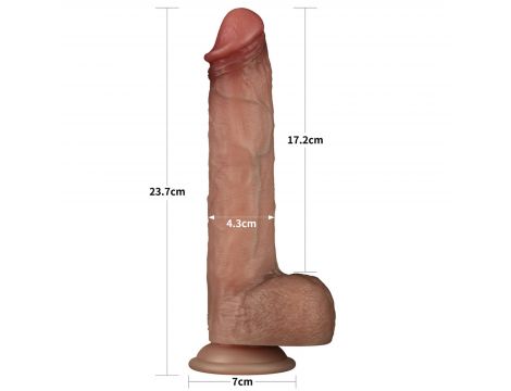 9'' Sliding Skin Pro Dual Layer Silicone Dong - 3