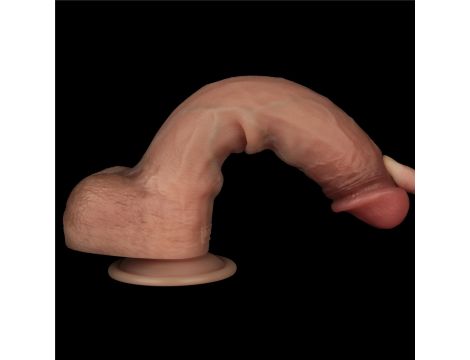 9'' Sliding Skin Pro Dual Layer Silicone Dong - 8