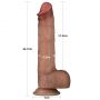 9'' Sliding Skin Pro Dual Layer Silicone Dong - 4