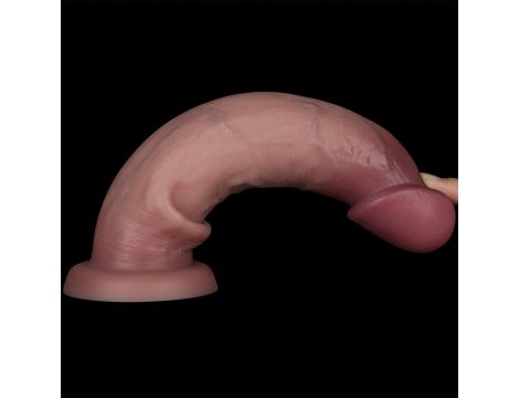 9'' Sliding Skin Pro II Dual Layer Silicone Dong - 10