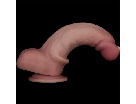 8" Vibrating Sliding Skin Pro II Dual Layer Silicone Dong - 17