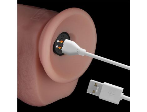 8" Vibrating Sliding Skin Pro II Dual Layer Silicone Dong - 18