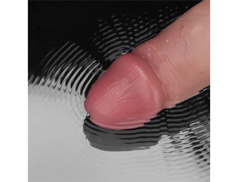 8" Vibrating Sliding Skin Pro II Dual Layer Silicone Dong - 22