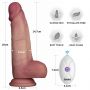 8" Vibrating Sliding Skin Pro II Dual Layer Silicone Dong - 5