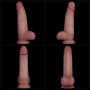 8" Vibrating Sliding Skin Pro II Dual Layer Silicone Dong - 17