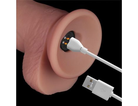8.5" Vibrating Sliding Skin Pro II Dual Layer Silicone Dong - 22