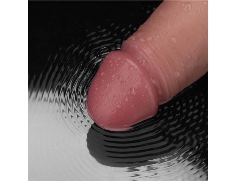 8.5" Vibrating Sliding Skin Pro II Dual Layer Silicone Dong - 20