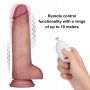 8.5" Vibrating Sliding Skin Pro II Dual Layer Silicone Dong - 2