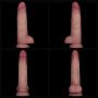8.5" Vibrating Sliding Skin Pro II Dual Layer Silicone Dong - 18