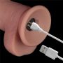 8.5" Vibrating Sliding Skin Pro II Dual Layer Silicone Dong - 23